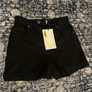 Cotton On High Waist Black Shorts